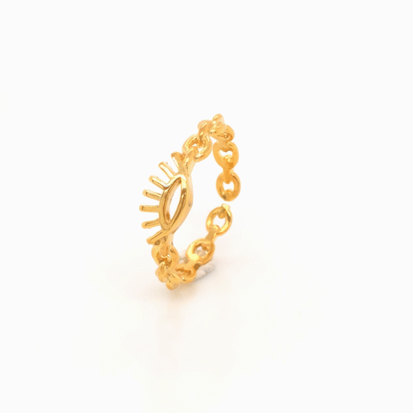 Δαχτυλίδι Eyelashes Chain Χρυσό