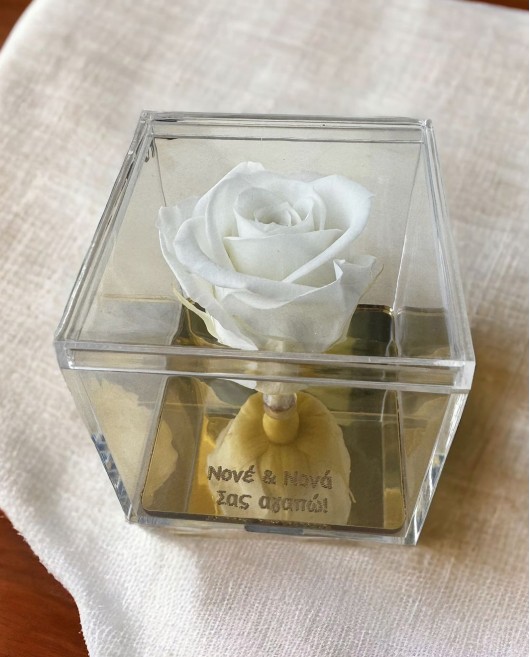FOREVER ROSE "ΝΟΝΕ & ΝΟΝΑ, ΣΑΣ ΑΓΑΠΩ" ΛΕΥΚΟ Σπίτι & Γραφείο