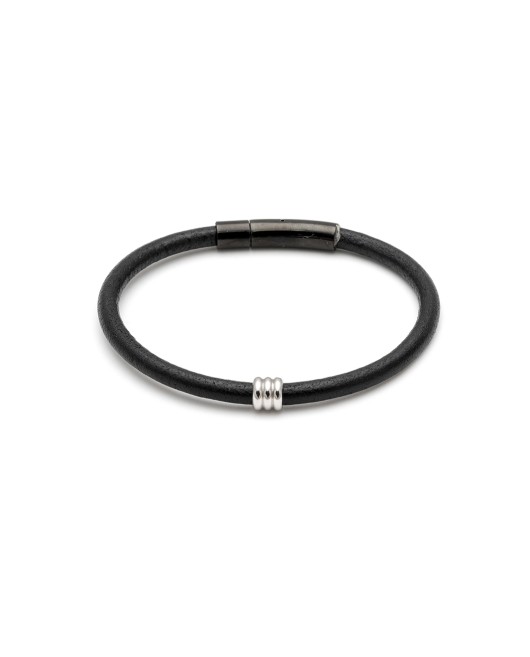 ΑΝΔΡΙΚΟ ΒΡΑΧΙΟΛΙ LEATHER CUFF BLACK Ανδρικά