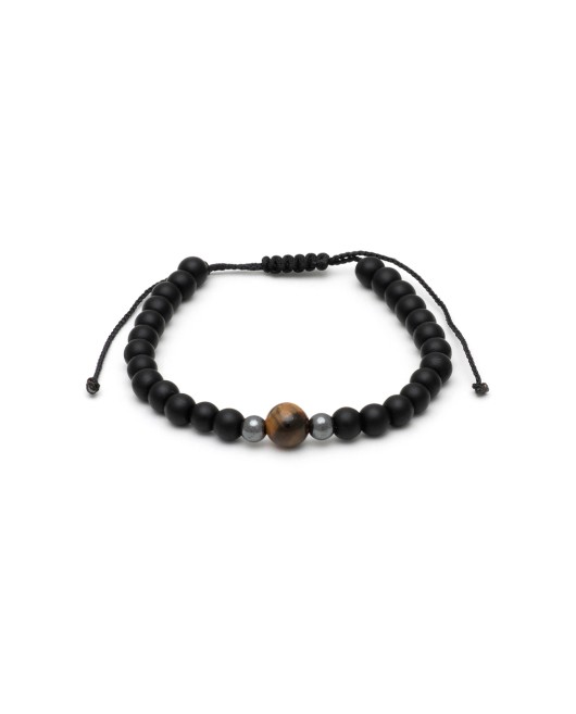 ΑΝΔΡΙΚΟ ΒΡΑΧΙΟΛΙ ONE BEAD TIGER EYE Ανδρικά