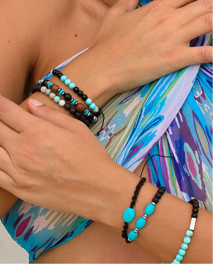 ΑΝΔΡΙΚΟ ΒΡΑΧΙΟΛΙ THREE TURQUOISE ENALLAX Ανδρικά