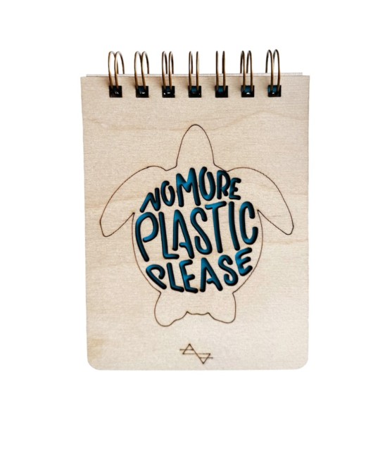 ΞΥΛΙΝΟ ΜΠΛΟΚΑΚΙ "NO. MORE PLASTIC" Σπίτι & Γραφείο