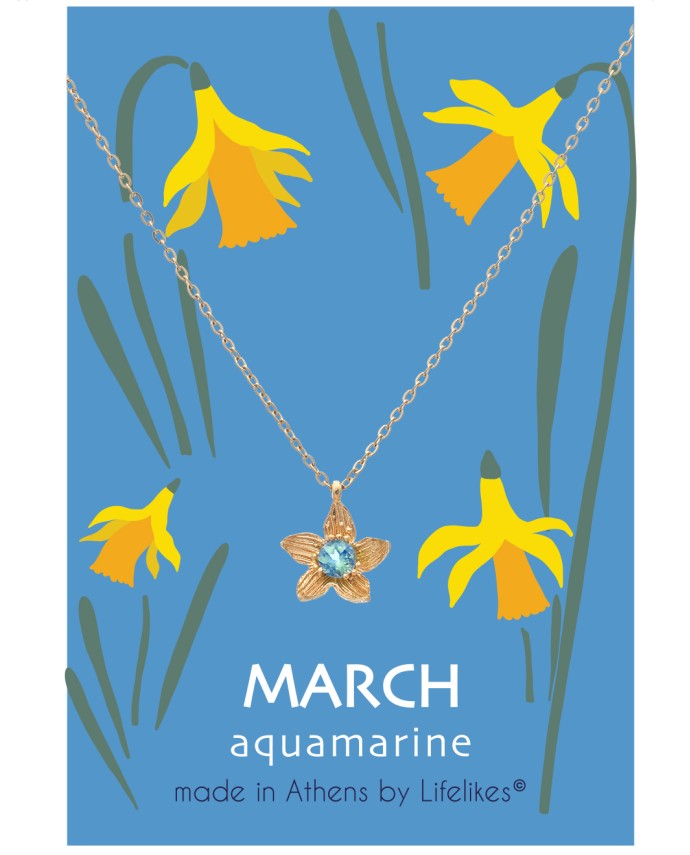 ΚΟΛΙΕ BIRTHSTONE MARCH Κολιέ