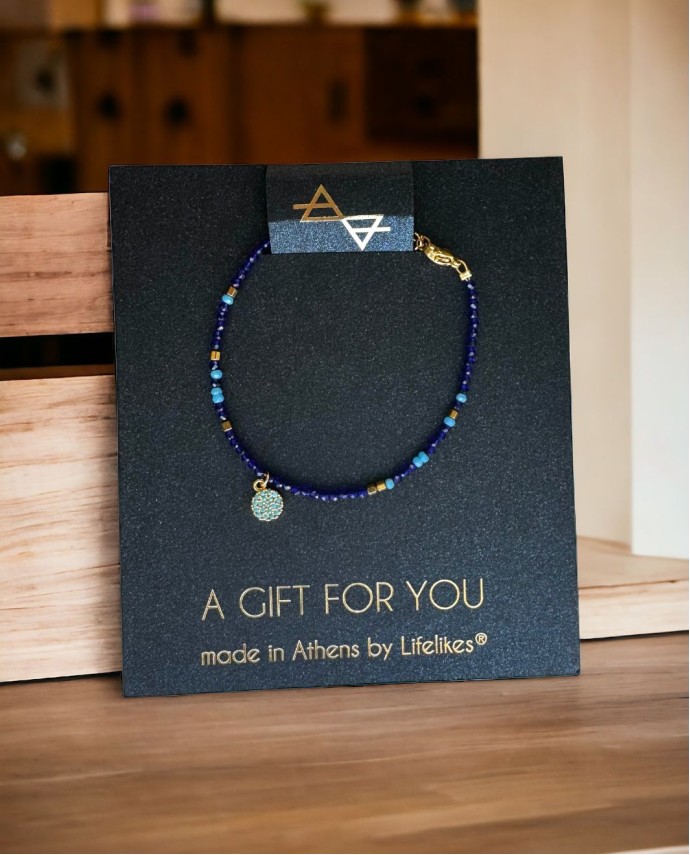 A GIFT FOR YOU - ΚΥΚΛΟΣ ΜΕ ΓΑΛΑΖΙΑ ΖΙΡΓΚΟΝ ΒΡΑΧΙΟΛΙ 