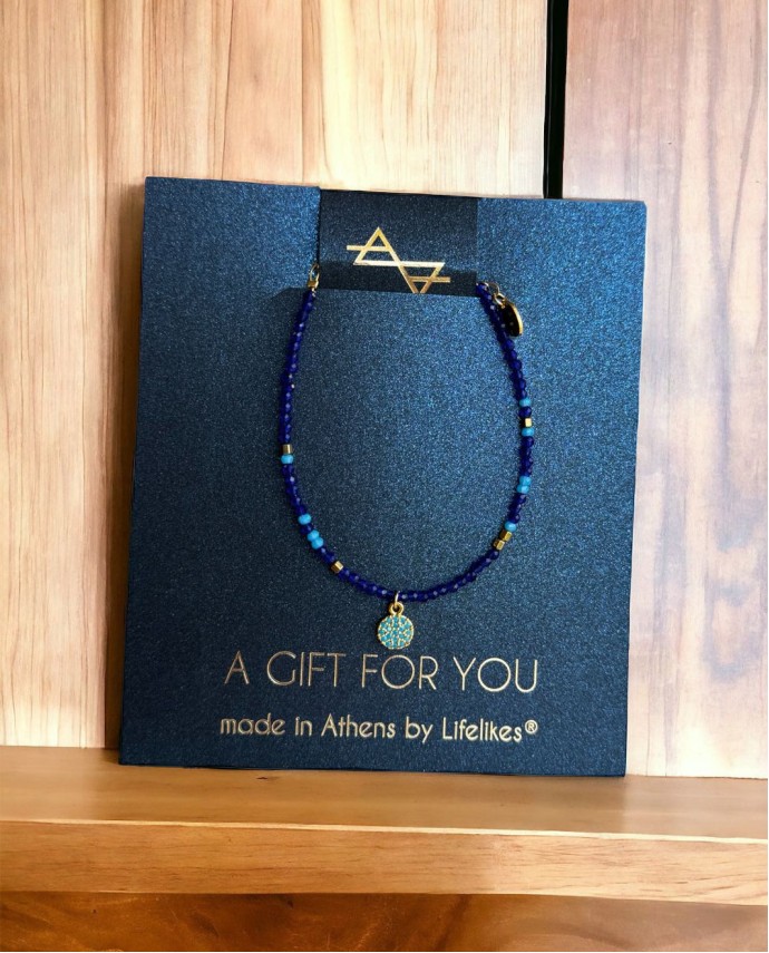 A GIFT FOR YOU - ΚΥΚΛΟΣ ΜΕ ΓΑΛΑΖΙΑ ΖΙΡΓΚΟΝ ΒΡΑΧΙΟΛΙ 