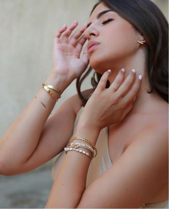 ΒΡΑΧΙΟΛΙ WHITE RAW PEARL Κοσμήματα