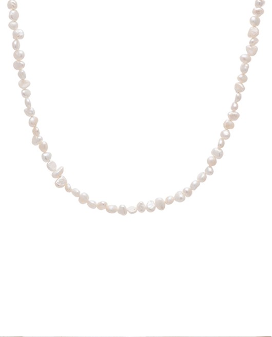 ΚΟΛΙΕ WHITE RAW PEARL S ΧΡΥΣΟ ΛΕΥΚΟ Κοσμήματα