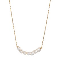 ΚΟΛΙΕ WIRE WRAPPED PEARL ΧΡΥΣΟ Κολιέ