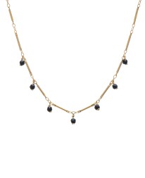 ΟΛΙΕ BLACK ONYX DOTS (7 DROPS) ΧΡΥΣΟ ΜΑΥΡΟ Κοσμήματα