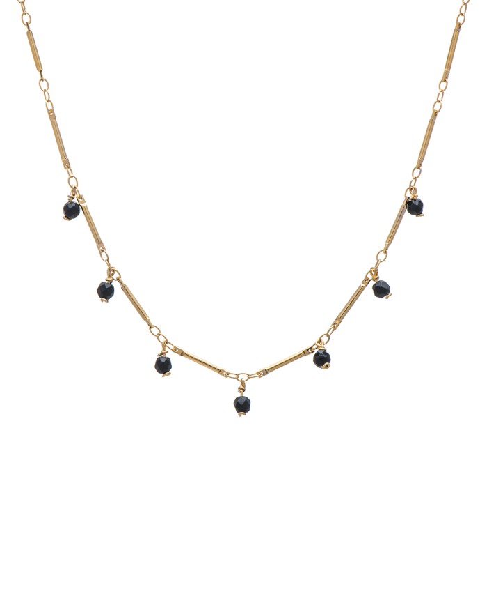 ΟΛΙΕ BLACK ONYX DOTS (7 DROPS) ΧΡΥΣΟ ΜΑΥΡΟ Κοσμήματα