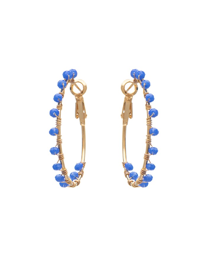 ΣΚΟΥΛΑΡΙΚΙΑ LULAKI DOTS HOOPS M ΧΡΥΣΟ Σκουλαρίκια