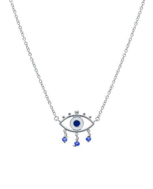 ΚΟΛΙΕ EYE TEARS ΜΠΛΕ ΑΣΗΜΙ Κολιέ