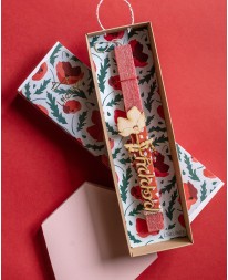 ΛΑΜΠΑΔΑ POPPY ΜΕ ΣΚΟΥΛΑΡΙΚΙΑ ΣΕ ΚΟΥΤΙ Λαμπάδες