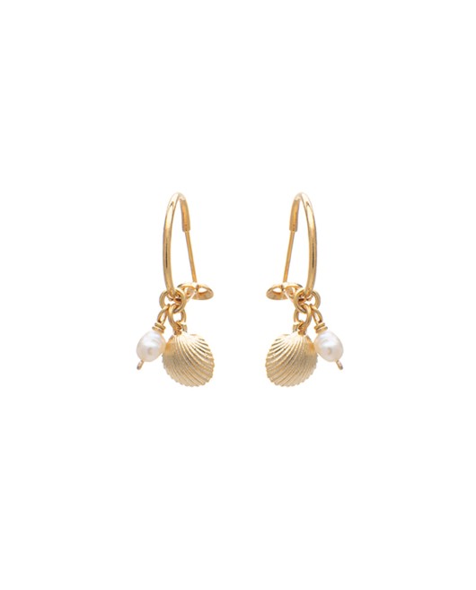 ΣΚΟΥΛΑΡΙΚΙΑ AHIVADA PEARL HOOPS S ΧΡΥΣΟ Σκουλαρίκια