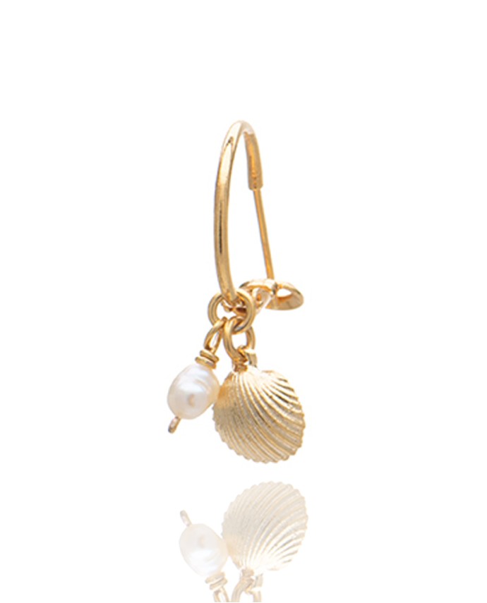 ΣΚΟΥΛΑΡΙΚΙΑ AHIVADA PEARL HOOPS S ΧΡΥΣΟ Σκουλαρίκια