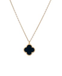 ΚΟΛΙΕ ROYAL FLOWER ΜΑΥΡΟ ΧΡΥΣΟ Κολιέ