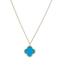 ΚΟΛΙΕ ROYAL FLOWER ΤΥΡΚΟΥΑΖ ΧΡΥΣΟ Κολιέ