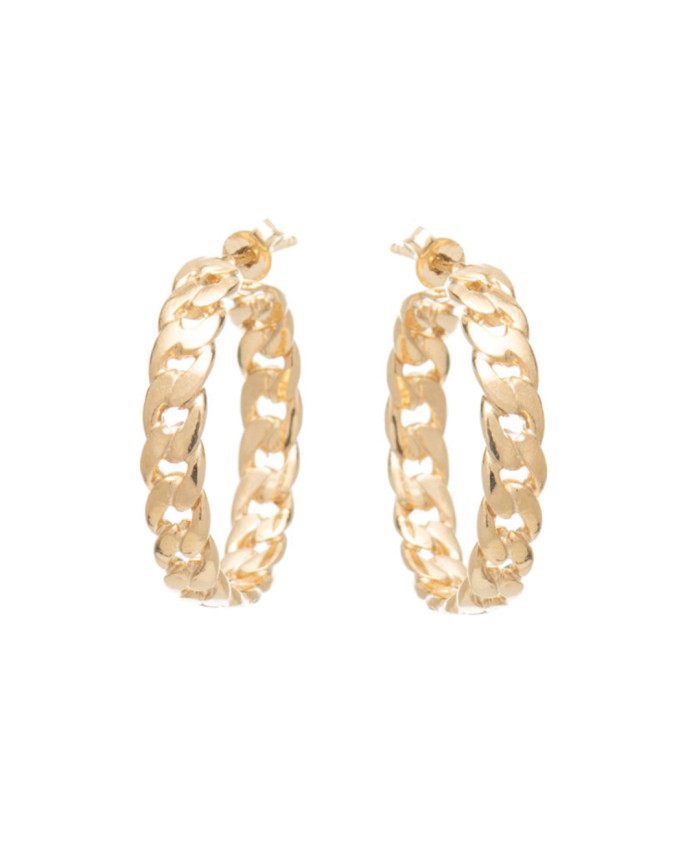 ΣΚΟΥΛΑΡΙΚΙΑ CHAIN HOOPS M ΧΡΥΣΟ Σκουλαρίκια