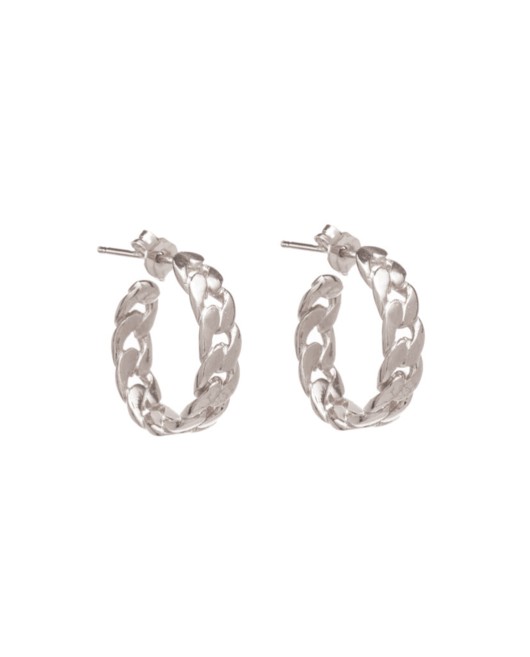 ΣΚΟΥΛΑΡΙΚΙΑ CHAIN HOOPS S ΑΣΗΜΙ Σκουλαρίκια