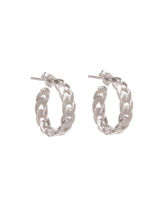 ΣΚΟΥΛΑΡΙΚΙΑ CHAIN HOOPS S ΑΣΗΜΙ Σκουλαρίκια