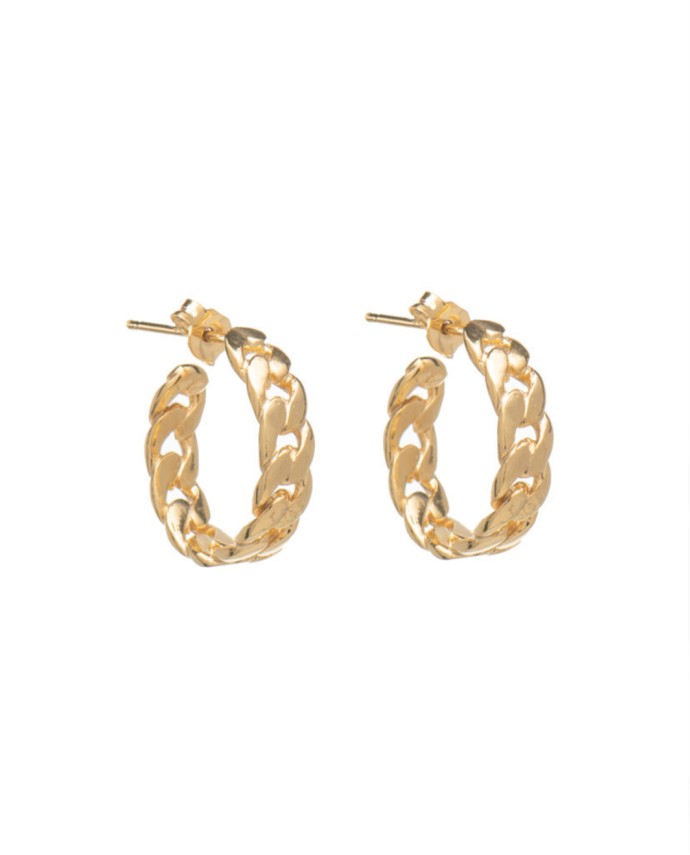 ΣΚΟΥΛΑΡΙΚΙΑ CHAIN HOOPS S ΧΡΥΣΟ Σκουλαρίκια