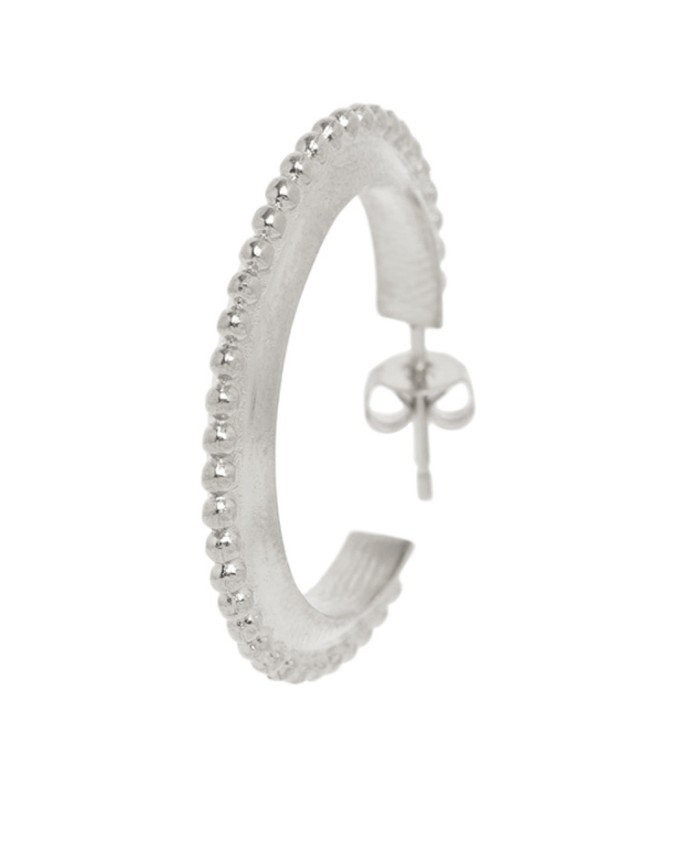 ΣΚΟΥΛΑΡΙΚΙΑ ΚΡΙΚΟΙ DOTS 30mm ΑΣΗΜΙ Σκουλαρίκια