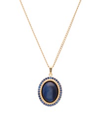 ΚΟΛΙΕ ZIRCONIA STONE ΧΡΥΣΟ ΜΠΛΕ Κολιέ