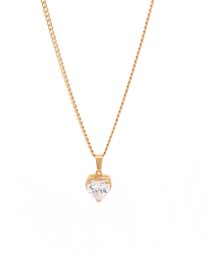 ΚΟΛΙΕ LOVE ZIRCON ΛΕΥΚΟ ΧΡΥΣΟ Κολιέ