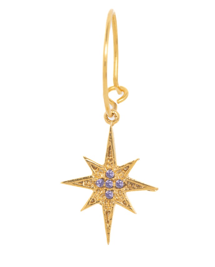 ΣΚΟΥΛΑΡΙΚΙΑ NORTH STAR ΖΙΡΓΚΟΝ ΛΙΛΑ Σκουλαρίκια