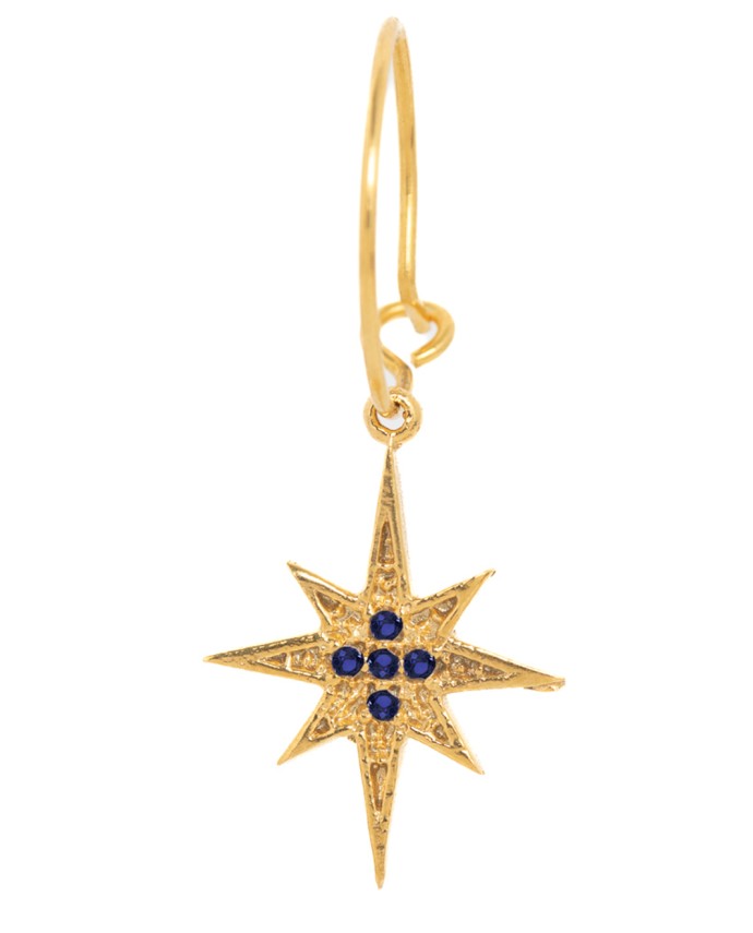 ΣΚΟΥΛΑΡΙΚΙΑ NORTH STAR ΖΙΡΓΚΟΝ ΜΠΛΕ Σκουλαρίκια