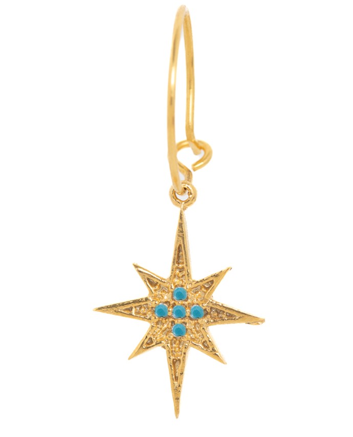 ΣΚΟΥΛΑΡΙΚΙΑ NORTH STAR ΖΙΡΓΚΟΝ ΤΥΡΚΟΥΑΖ Σκουλαρίκια