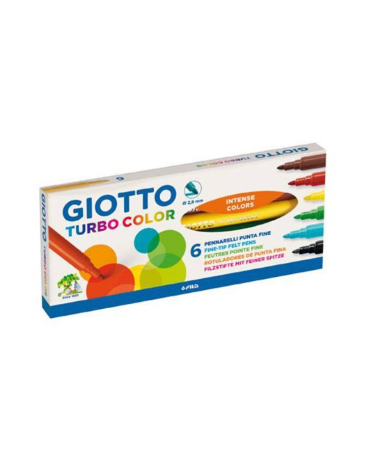 Μαρκαδόροι 6 τμχ Ass. Turbo Color Giotto
