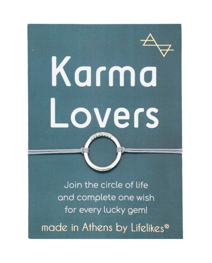 CHARM KARMA LOVERS ΑΣΗΜΙ ΜΕ ΛΕΥΚΑ ΖΙΡΓΚΟΝ 