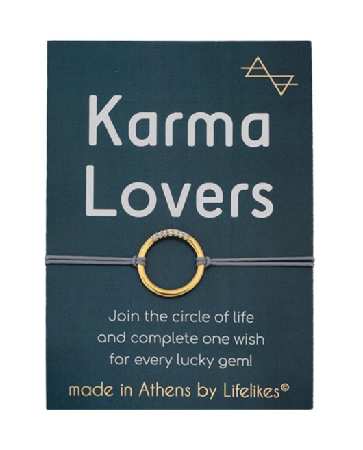 CHARM KARMA LOVERS ΧΡΥΣΟ ΜΕ ΛΕΥΚΑ ΖΙΡΓΚΟΝ 