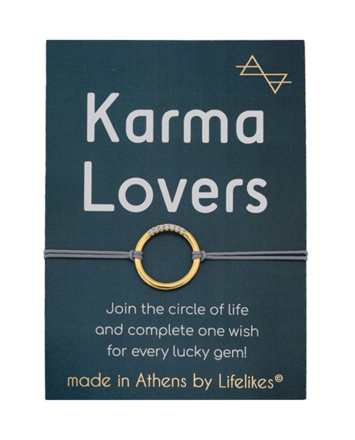 CHARM KARMA LOVERS ΧΡΥΣΟ ΜΕ ΛΕΥΚΑ ΖΙΡΓΚΟΝ 