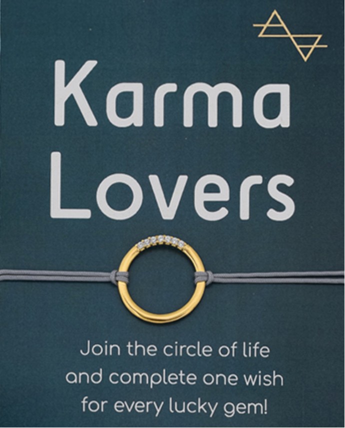 CHARM KARMA LOVERS ΧΡΥΣΟ ΜΕ ΛΕΥΚΑ ΖΙΡΓΚΟΝ 