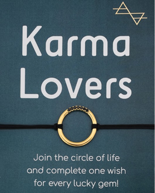 CHARM KARMA LOVERS ΧΡΥΣΟ ΜΕ ΜΑΥΡΑ ΖΙΡΓΚΟΝ 