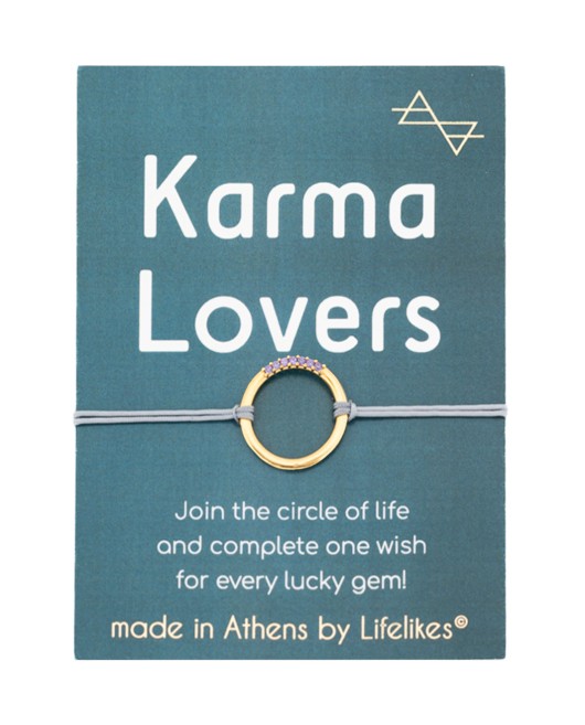 CHARM KARMA LOVERS ΧΡΥΣΟ ΜΕ ΜΩΒ ΖΙΡΓΚΟΝ 