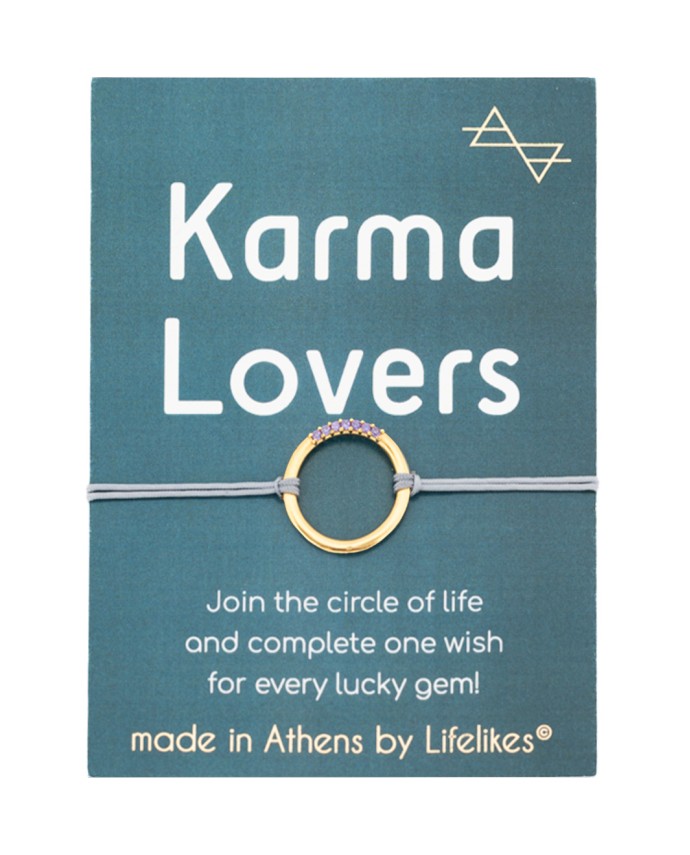 CHARM KARMA LOVERS ΧΡΥΣΟ ΜΕ ΜΩΒ ΖΙΡΓΚΟΝ 