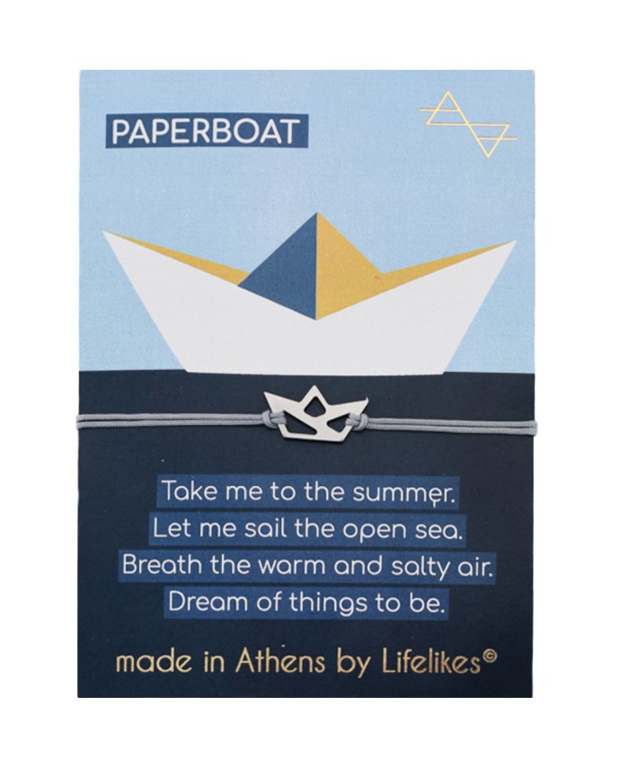 CHARM PAPER BOAT ΑΣΗΜΙ ΓΚΡΙ Άντρας
