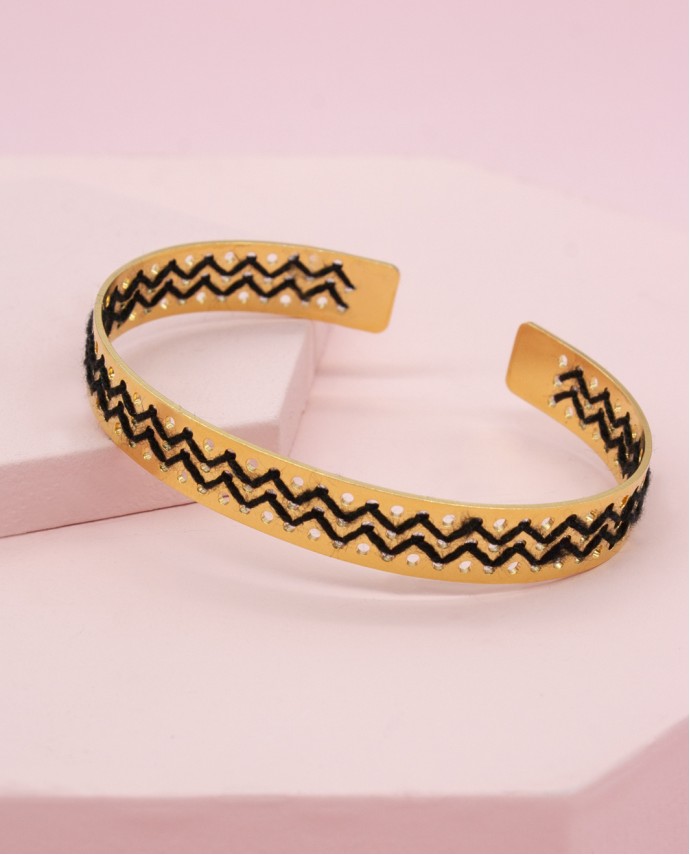 ΒΡΑΧΙΟΛΙ ZIG ZAG KEDIMA ΜΑΥΡΟ Βραχιόλια Χεριού
