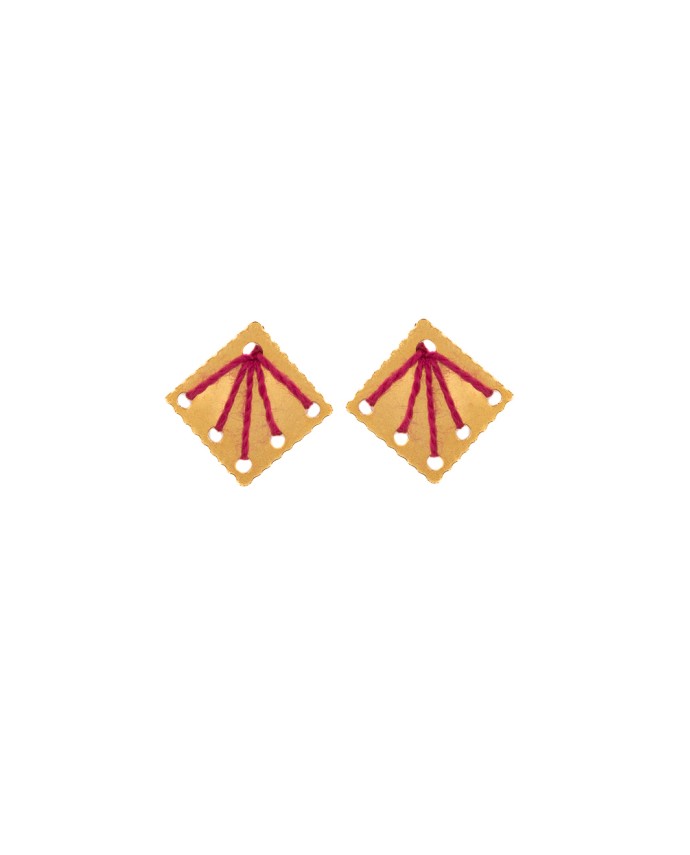 ΣΚΟΥΛΑΡΙΚΙΑ KEDIMA POLYGON MAGENTA Σκουλαρίκια
