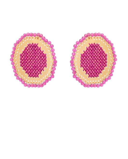 ΣΚΟΥΛΑΡΙΚΙΑ POLYGON MOTIVO MAGENTA Σκουλαρίκια