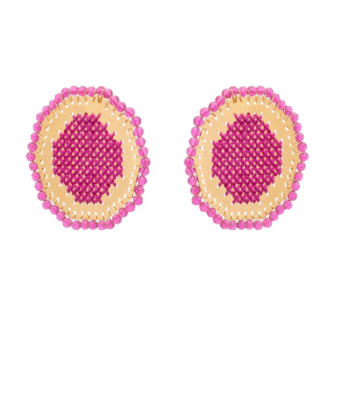 ΣΚΟΥΛΑΡΙΚΙΑ POLYGON MOTIVO MAGENTA Σκουλαρίκια