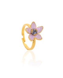 ΔΑΧΤΥΛΙΔΙ MINI FLORET ΛΙΛΑ ΧΡΥΣΟ Κοσμήματα