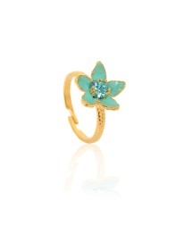 ΔΑΧΤΥΛΙΔΙ MINI FLORET ΤΥΡΚΟΥΑΖ ΧΡΥΣΟ Κοσμήματα