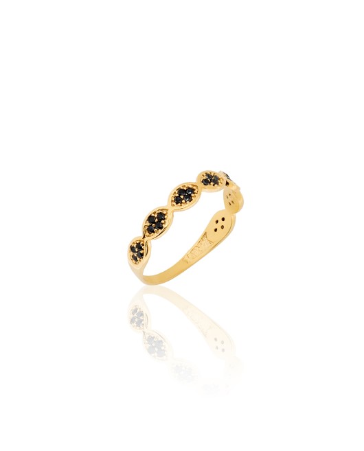 ΔΑΧΤΥΛΙΔΙ ZIRCON MATI SEIRE BLACK Δαχτυλίδια