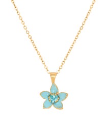 ΚΟΛΙΕ MINI FLORET ΓΑΛΑΖΙΟ ΧΡΥΣΟ Κολιέ