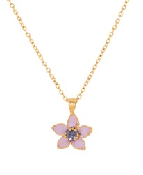 ΚΟΛΙΕ MINI FLORET ΛΙΛΑ ΧΡΥΣΟ Κολιέ