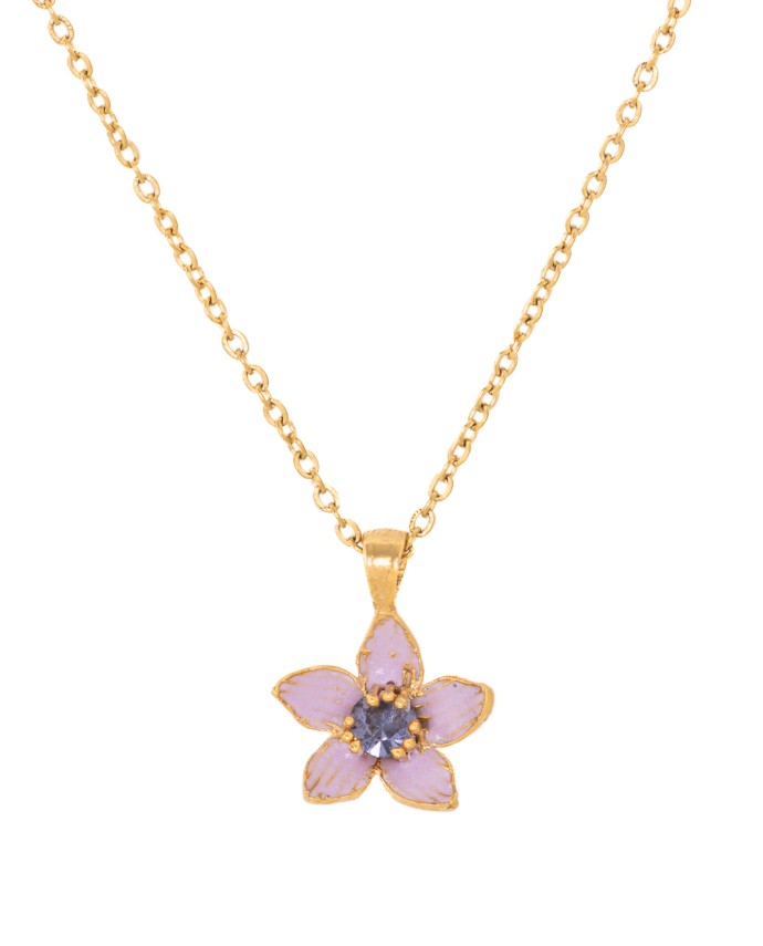 ΚΟΛΙΕ MINI FLORET ΛΙΛΑ ΧΡΥΣΟ Κολιέ